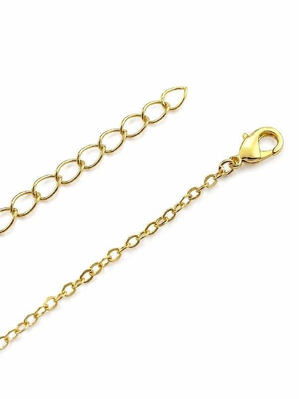 COLAR COM DETALHE EM RETÂNGULO/OVAL 39CM+9CM EXTENSOR