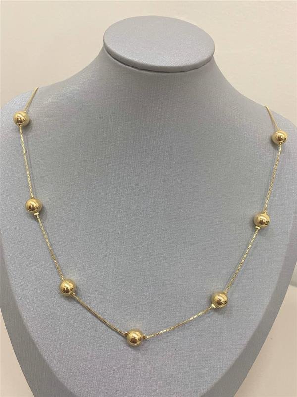 COLAR VENEZIANA LONGO C/BOLA 9MM