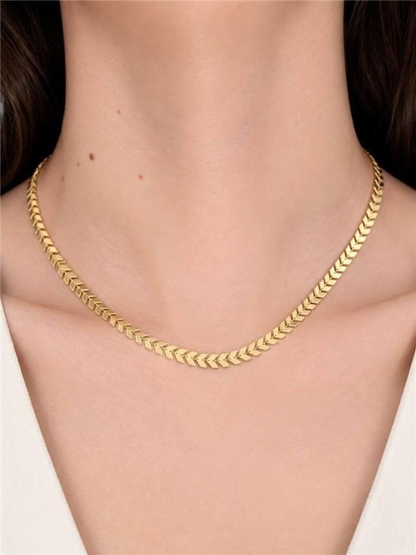 CHOKER ESCAMAS LISO 35CM+10CM EXTENSOR