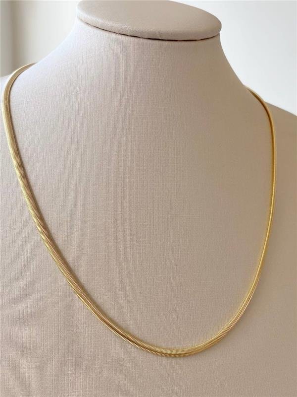 COLAR RABO DE RATO ACHATADO 3MM 45CM