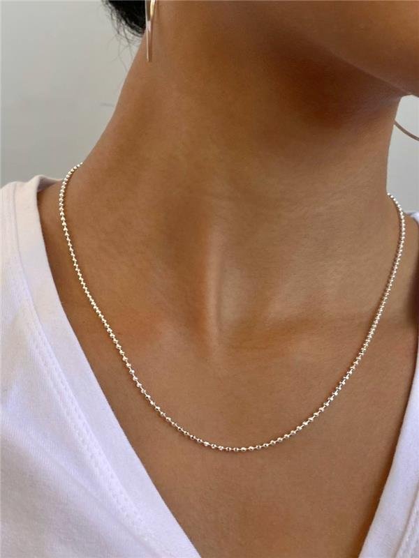 COLAR BOLINHA DIAMANTADA 45CM