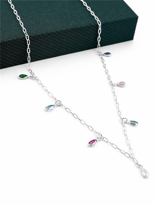COLAR PINGENTE PONTO LUZ GOTA 40CM