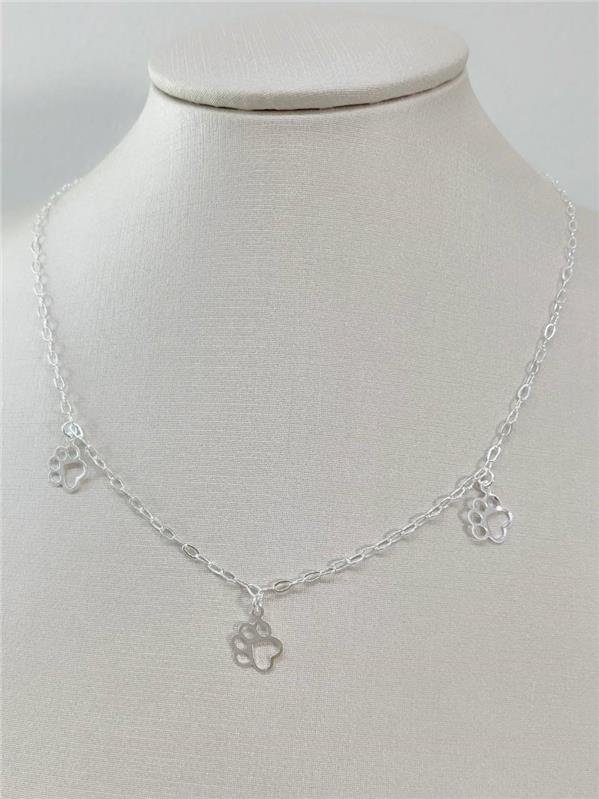 COLAR PINGENTE 3 PATINHAS 40CM+5CM EXTENSOR