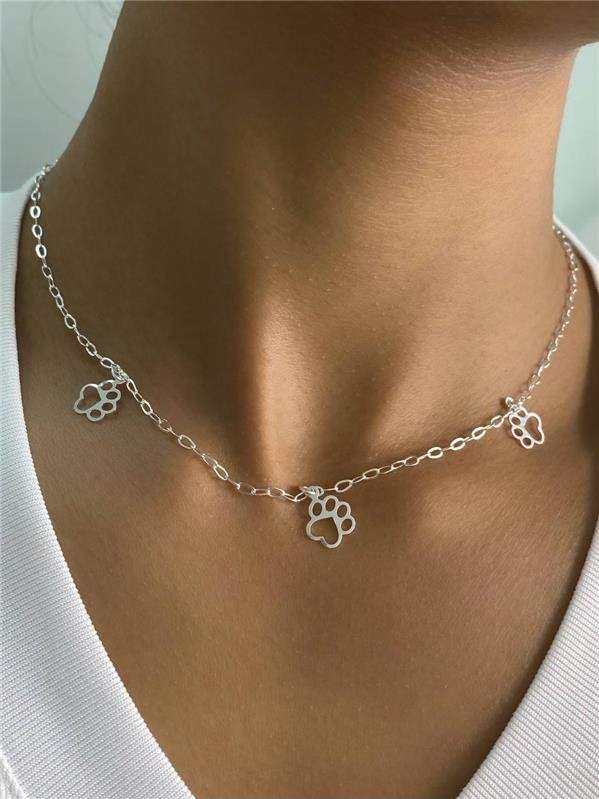 COLAR PINGENTE 3 PATINHAS 40CM+5CM EXTENSOR