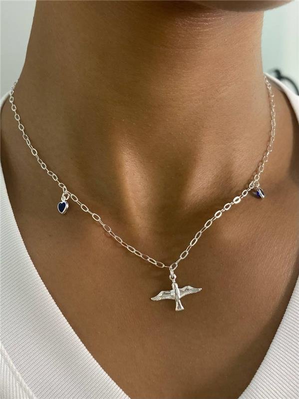 COLAR PINGENTE ESPIRITO SANTO E PONTO LUZ