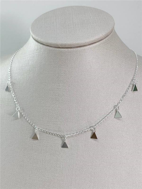 CHOKER PINGENTE TRIÂNGULO 35CM+5CM EXTENSOR