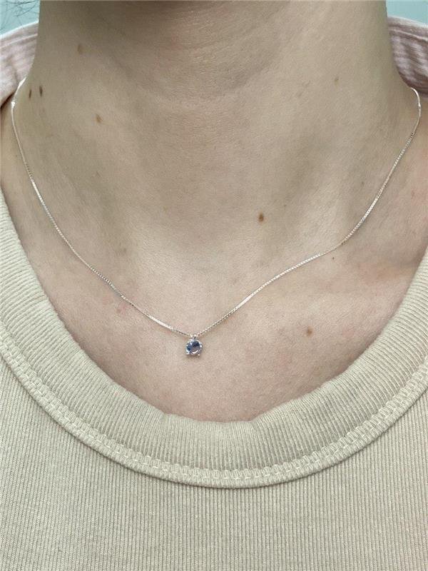 COLAR PINGENTE PONTO LUZ REDONDO 4MM 42CM+5CM EXTENSOR