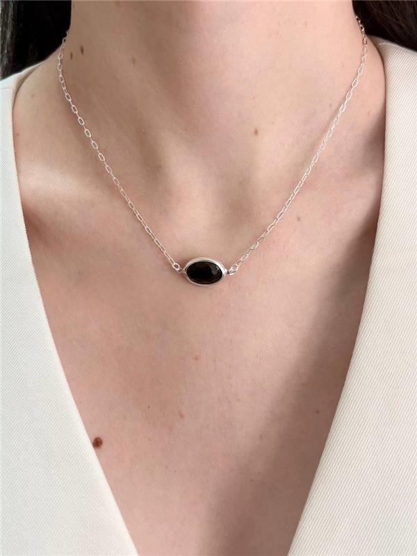 COLAR CHOKER C/PONTO LUZ OVAL 40CM+5CM EXTENSOR