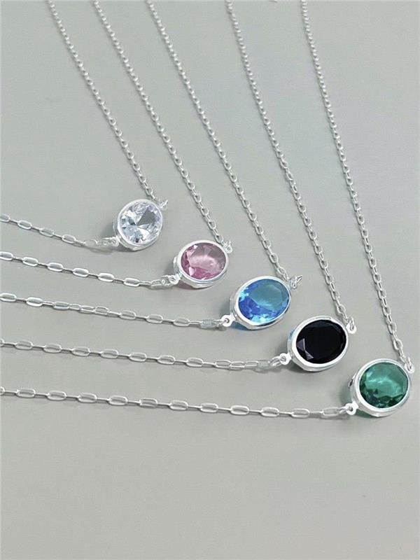COLAR CHOKER C/PONTO LUZ OVAL 40CM+5CM EXTENSOR