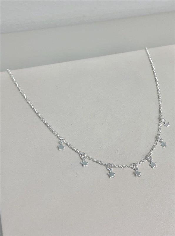 COLAR CHOKER ELO PORTUGUÊS C/PINGENTE ESTRELAS 35CM+5CM EXTENSOR
