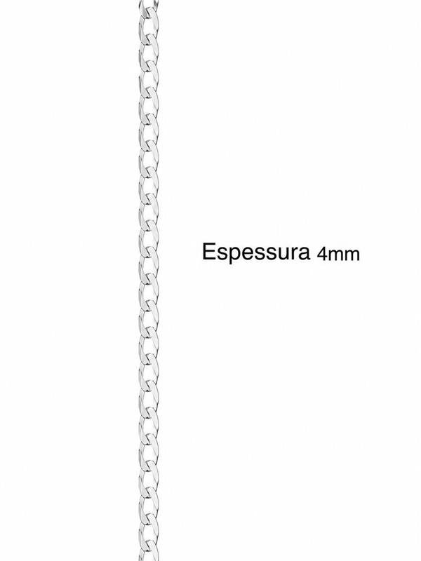 CORRENTE MASCULINA GRUMET 4MM 60CM