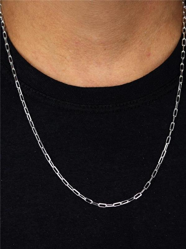 CORRENTE MASCULINA ELO ALONGADO 60CM