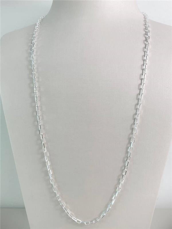 CORRENTE MASCULINA ELO CADEADO 4MM 70CM