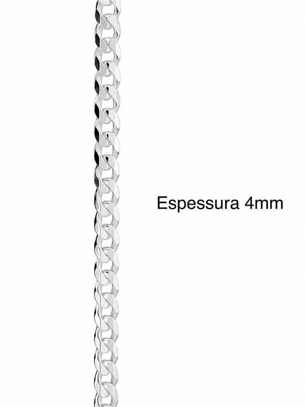 CORRENTE MASCULINA GRUMET 4MM 60CM