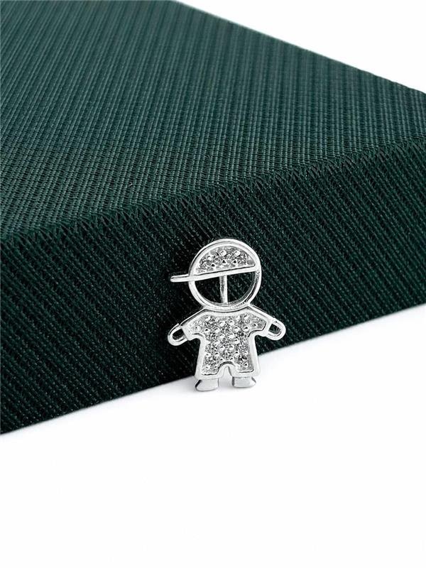PINGENTE MENINO CRAVEJADO 1,5X1,2CM