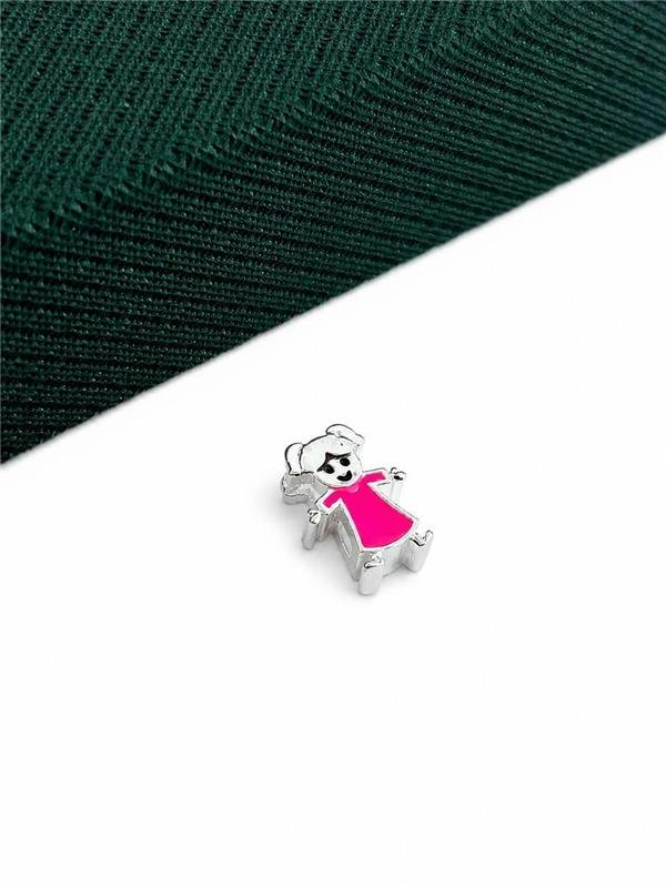 PINGENTE MENINA ROSA