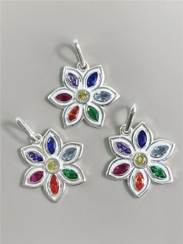 PINGENTE FLOR MIX COLOR