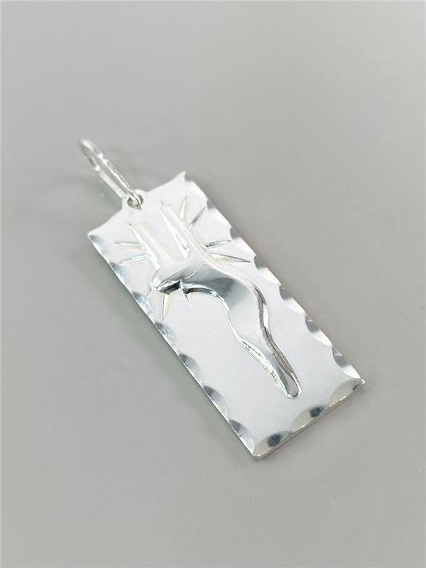 PINGENTE PLACA COM CRISTO COM DETALHE