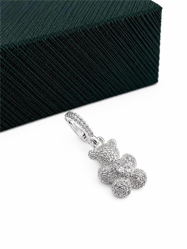 PINGENTE URSO CRAVEJADO 1,4X1CM
