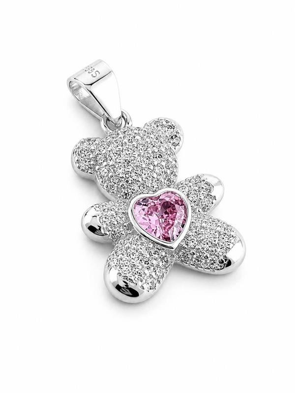 PINGENTE URSO CRAVEJADO CRISTAL