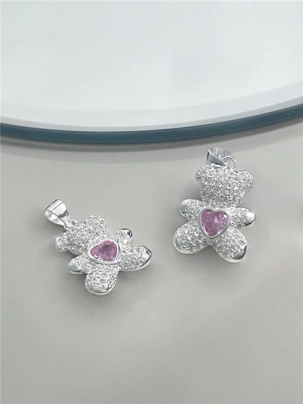 PINGENTE URSO CRAVEJADO CRISTAL