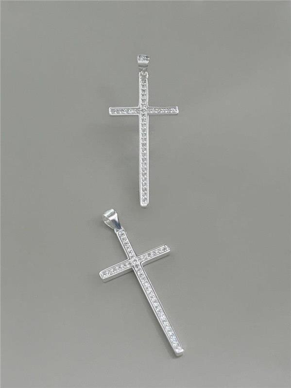 PINGENTE CRUZ COM ZIRCÔNIA CRISTAL