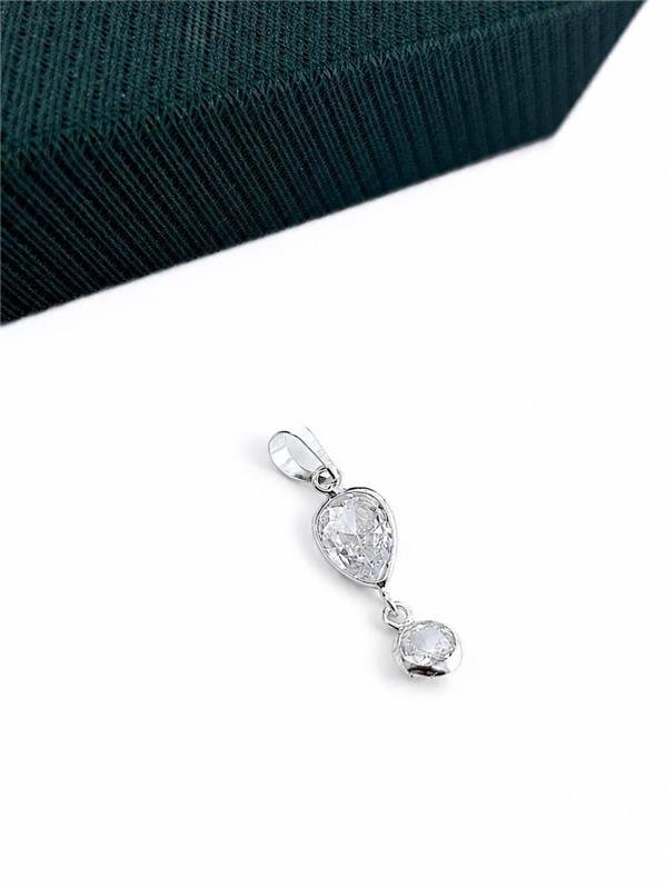 PINGENTE PONTO LUZ GOTA E REDONDO CRISTAL