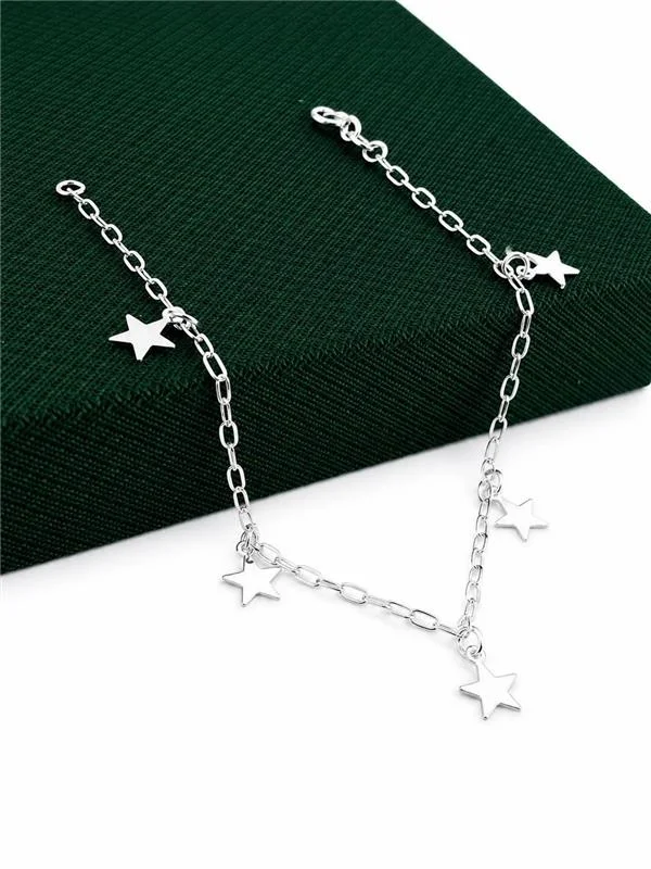 PULSEIRA PINGENTE ESTRELA LISA 18CM
