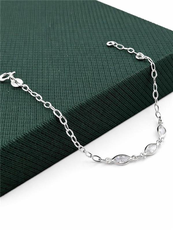 PULSEIRA INFANTIL PONTO LUZ OVAL CRISTAL 14CM