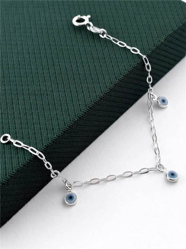 PULSEIRA INFANTIL PINGENTE OLHO GREGO 14,5CM
