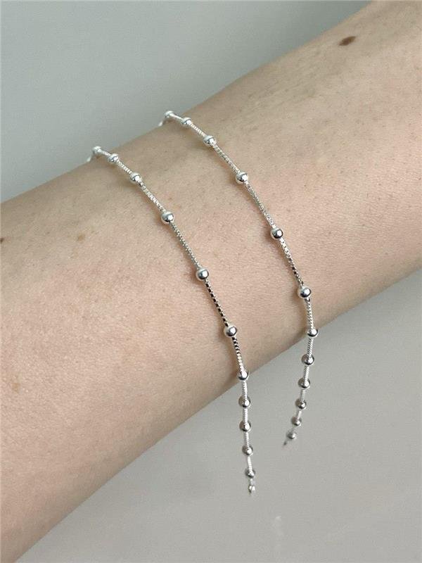 PULSEIRA VENEZIANA C/BOLINHA 1MM 18CM