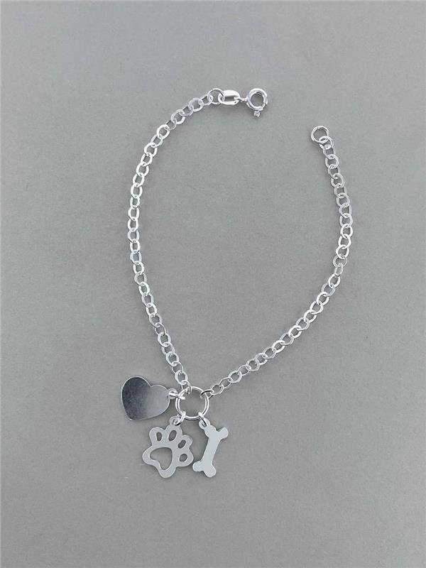PULSEIRA PINGENTE PATA/OSSO/CORAÇÃO