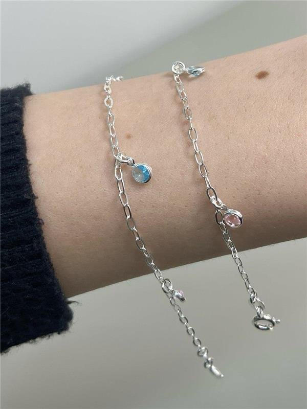 PULSEIRA INFANTIL PINGENTE PONTO LUZ REDONDO 14CM