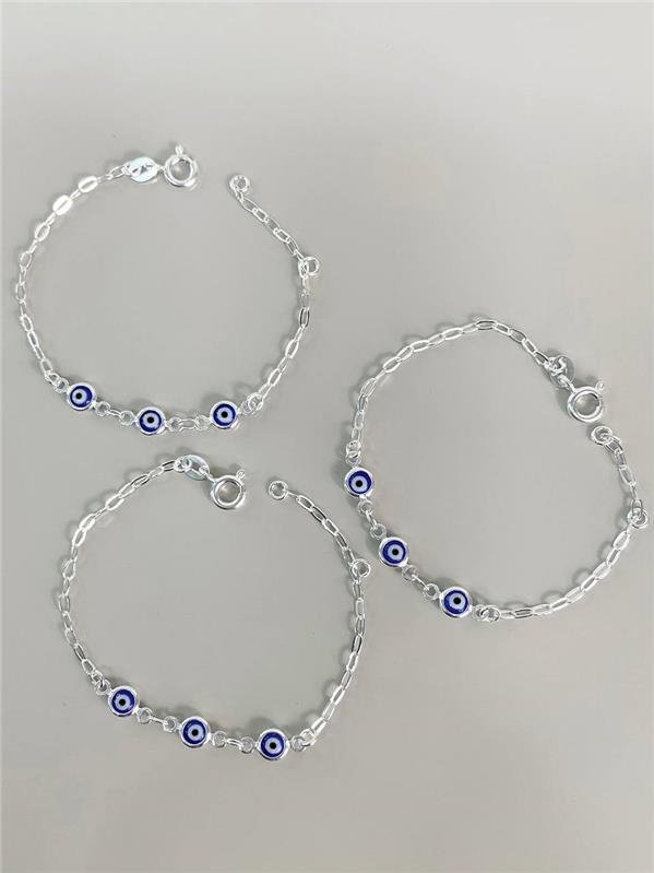 PULSEIRA INFANTIL TRÊS OLHO GREGO 14CM