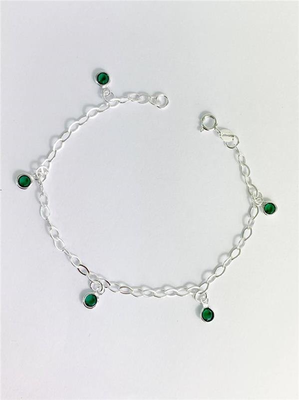PULSEIRA C/PINGENTE PONTO LUZ REDONDO