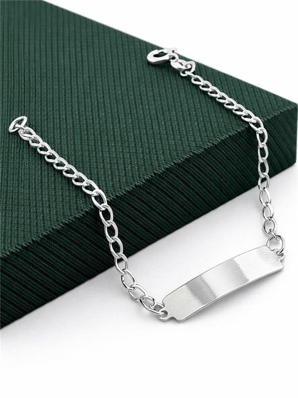 PULSEIRA INFANTIL PLAQUINHA LISA 14CM