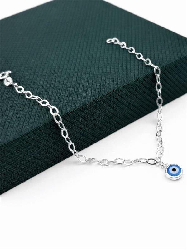 PULSEIRA ELO PING OLHO GREGO AZUL CLARO 18,5CM