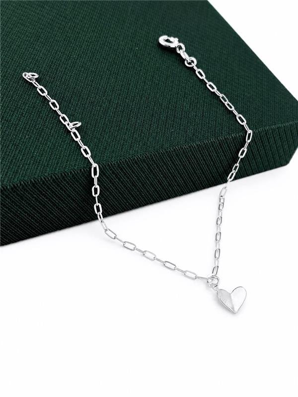 PULSEIRA PINGENTE CORAÇÃO ORIGAMI 18CM