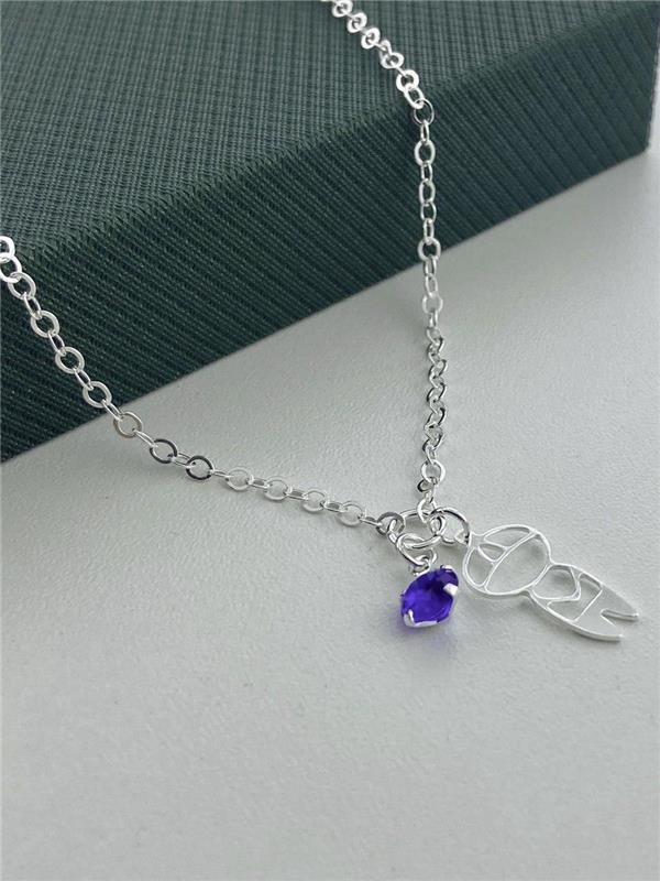 PULSEIRA PINGENTE MENINO C/PONTO LUZ AZUL 18CM