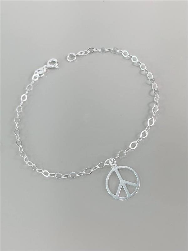 PULSEIRA PINGENTE SÍMBOLO DA PAZ ÚNICO