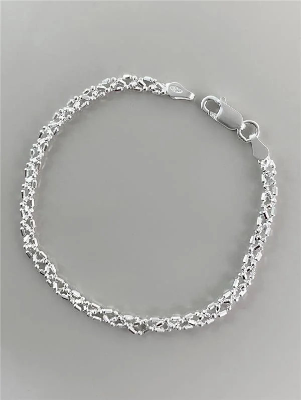 PULSEIRA TRANÇA BOLINHA+PINO 18CM