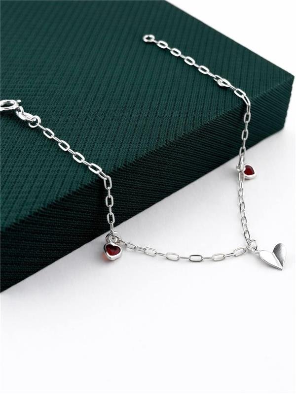 PULSEIRA PONTO LUZ CORAÇÃO ORIGAMI 18CM
