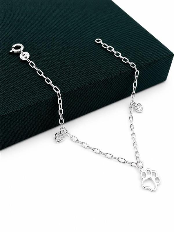 PULSEIRA PINGENTE PATINHA COM PONTO LUZ 18CM
