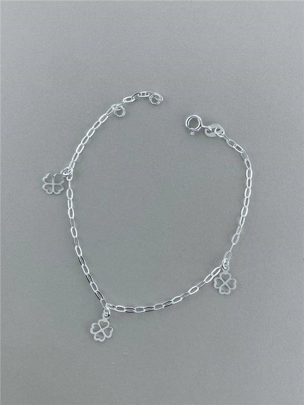 PULSEIRA 3 PINGENTE TREVO 18CM