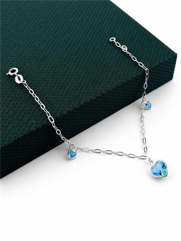 PULSEIRA PINGENTE PONTO LUZ CORAÇÃO 18CM