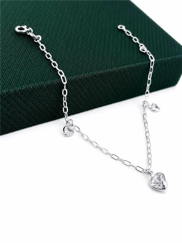 PULSEIRA PINGENTE PONTO LUZ CORAÇÃO 18CM