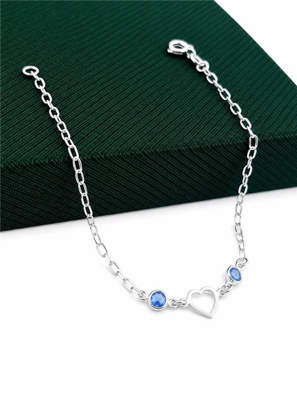 PULSEIRA CORAÇÃO VAZADO E PONTO LUZ FIXO