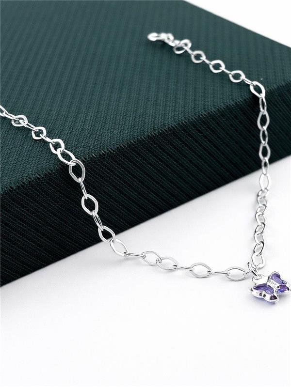 PULSEIRA PINGENTE BORBOLETA ÚNICA 18CM