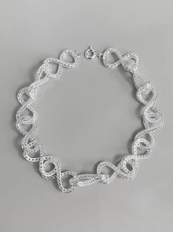 PULSEIRA ELO INFINITO RENDA ITALIANA 18,5CM