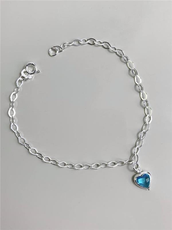 PULSEIRA PINGENTE PONTO LUZ CORAÇÃO 18CM